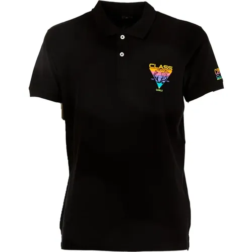 Klassisches Herren Polo Shirt , Herren, Größe: L - Cavalli Class - Modalova