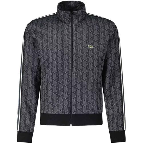 Jacquard Monogramm Sweatjacke , Herren, Größe: M - Lacoste - Modalova