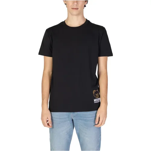 Baumwoll Herren T-Shirt und Polo , Herren, Größe: L - Moschino - Modalova