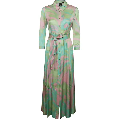 Verde/Rosa Sushi Kleid , Damen, Größe: L - pinko - Modalova