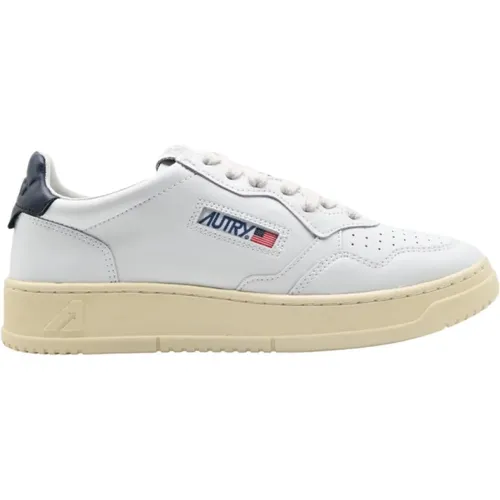 Weiße Leder Low Top Sneakers , Damen, Größe: 37 EU - Autry - Modalova