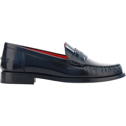 Schwarze Leder Loafer Schuhe Aw22 - Salvatore Ferragamo - Modalova