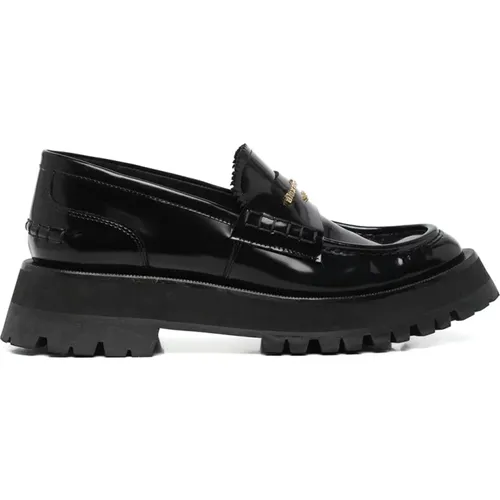 Schwarze flache Schuhe Eleganter Stil , Damen, Größe: 37 1/2 EU - alexander wang - Modalova