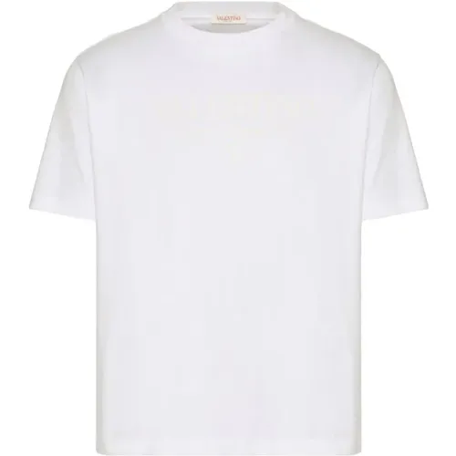 Cotton Round Neck T-shirt Print , male, Sizes: M, S, XL, L - Valentino - Modalova