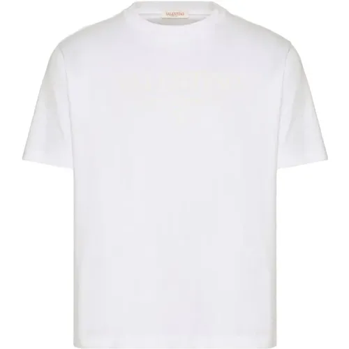 Cotton Round Neck T-shirt Print , male, Sizes: S, L - Valentino - Modalova