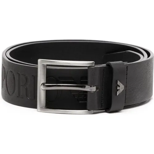 Tongue belt , male, Sizes: 110 CM, 90 CM, 95 CM - Emporio Armani - Modalova