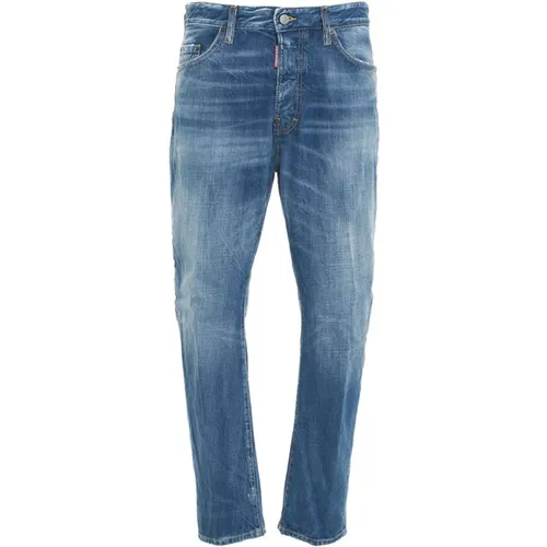 Italienische Logo Jeans mit Gürtelschlaufen , Herren, Größe: M - Dsquared2 - Modalova