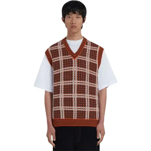 V-Neck Knit Vest , male, Sizes: S - Marni - Modalova