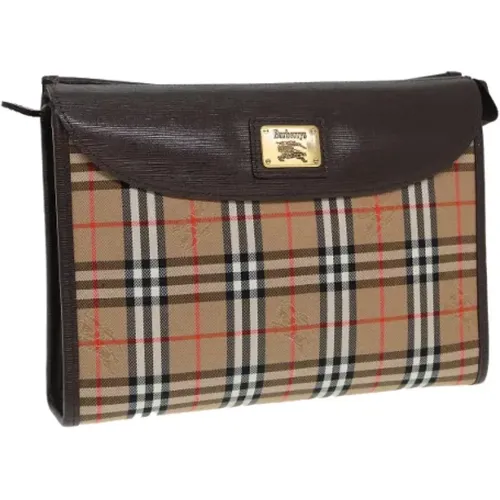 Pre-owned Leather clutches , female, Sizes: ONE SIZE - Burberry Vintage - Modalova