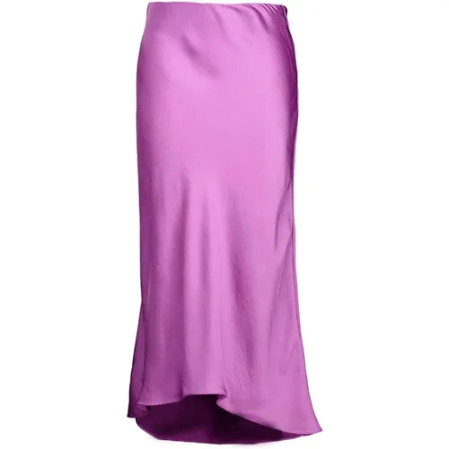 Satin Maxi Skirt , female, Sizes: L - Dante 6 - Modalova