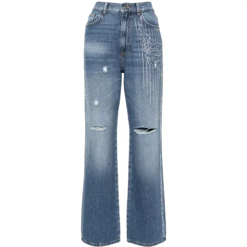 Jeans,Jeans mit Strasssteinen - Twinset - Modalova