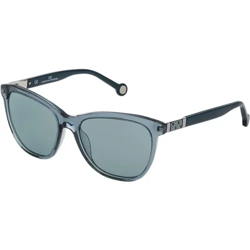 Blaue Blaze-Chronometro Acetat Sonnenbrille für Frauen - Carolina Herrera - Modalova