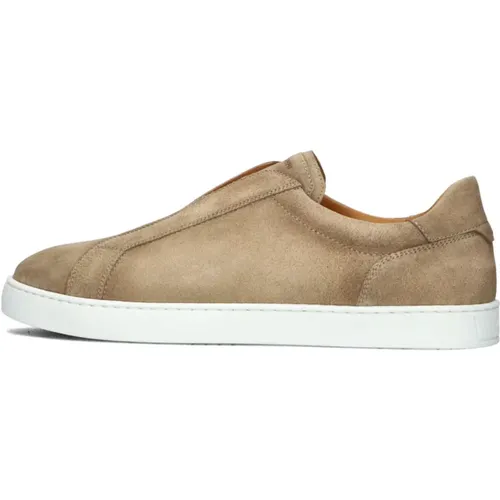 Taupe Wildleder Slip-On Schuhe 24481 - Magnanni - Modalova