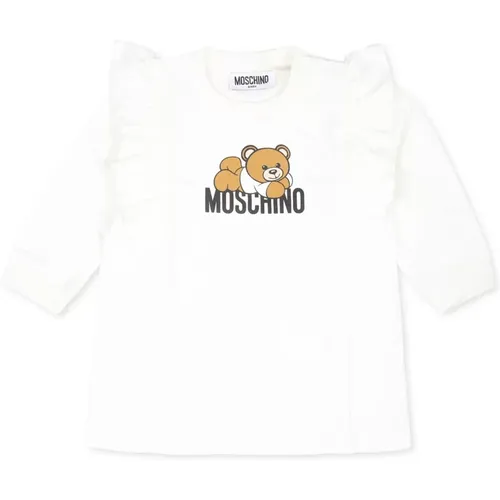 Teddybär Logo Kleid Rüschen Crew - Moschino - Modalova