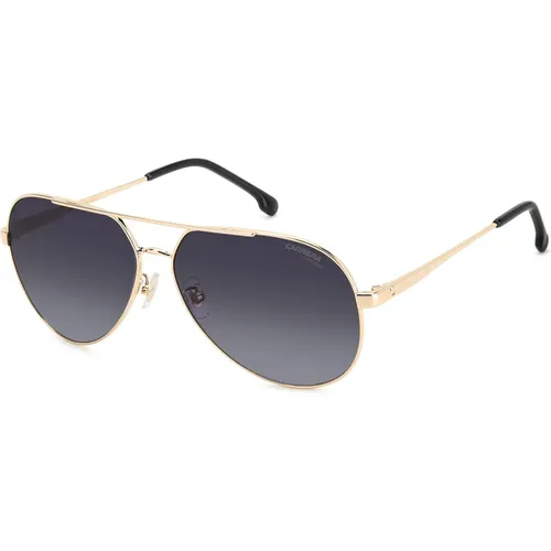 Gold Schwarz Sonnenbrille Dunkelgrau Getönt , Damen, Größe: 63 MM - Carrera - Modalova