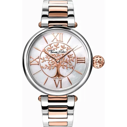 Elegant Women's Watch with Tree of Life Motif , female, Sizes: ONE SIZE - Thomas Sabo - Modalova