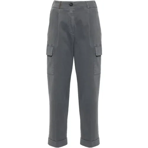 Grey Trousers Aw24 Womens Fashion , female, Sizes: 2XS, S - PESERICO - Modalova