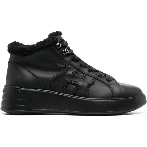 Schwarze Lässige High Top Sneakers , Damen, Größe: 36 EU - Hogan - Modalova