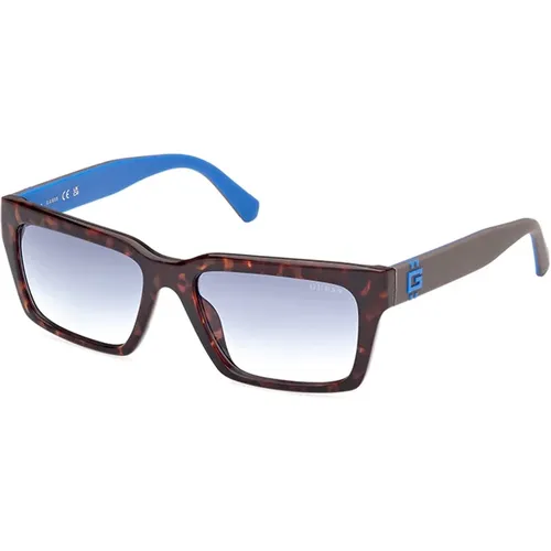 Stilvolle Sonnenbrille mit blauer Verlaufslinse , Herren, Größe: 56 MM - Guess - Modalova