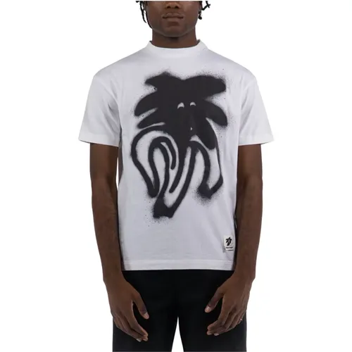 Graphic Print Short Sleeve T-Shirt , male, Sizes: S, XL, L - Palm Angels - Modalova
