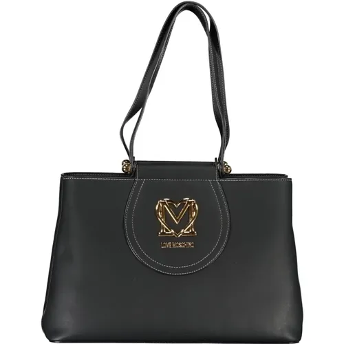 Schwarze Schultertasche mit Reißverschluss - Love Moschino - Modalova