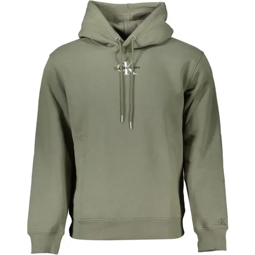 Embroidered Logo Hooded Sweatshirt in Cotton , male, Sizes: XL, 2XL - Calvin Klein - Modalova