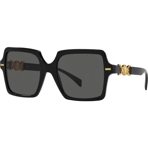 Grey Sunglasses , female, Sizes: 55 MM - Versace - Modalova