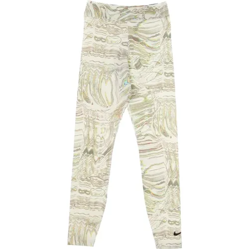 All Over Print Leggings Hohe Taille , Damen, Größe: M - Nike - Modalova