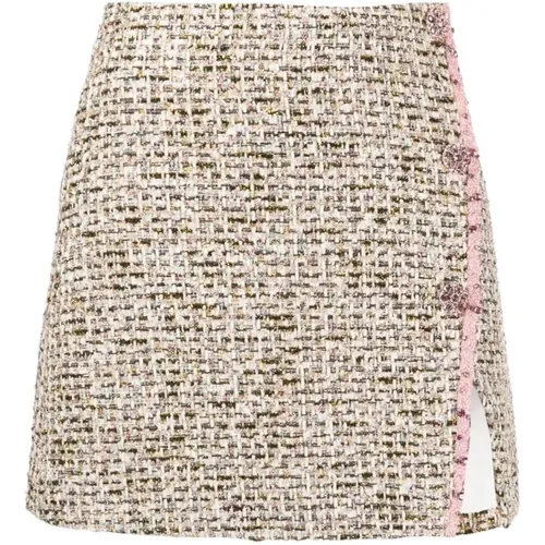 Metallic Boucle Elegant Mini Skirt , female, Sizes: 2XS - Self Portrait - Modalova