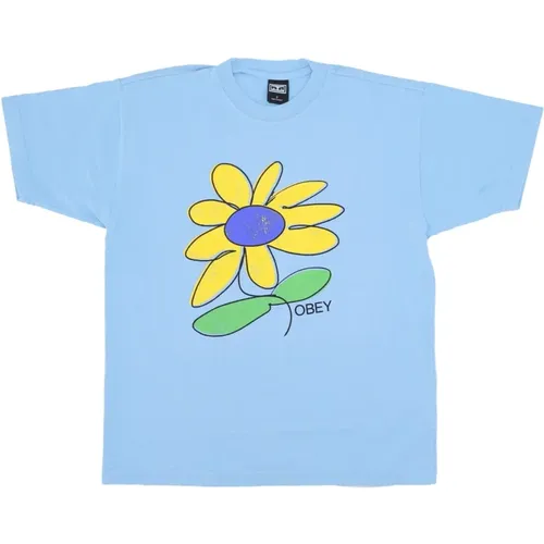 Sky Sunflower Tee Regular Fit , male, Sizes: S - Obey - Modalova