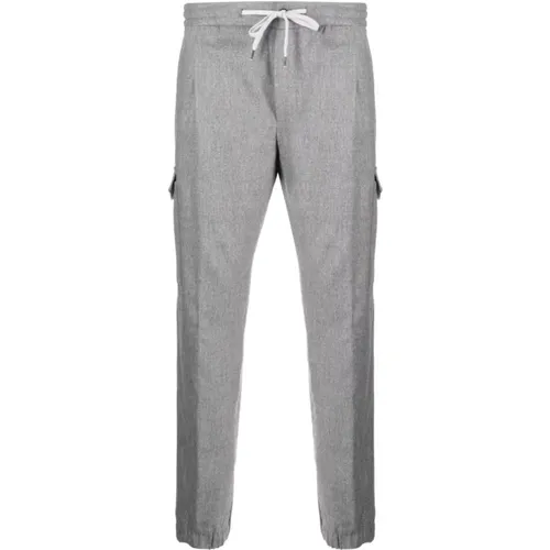 Grey Trousers with Elasticated Waist , male, Sizes: L - PT Torino - Modalova