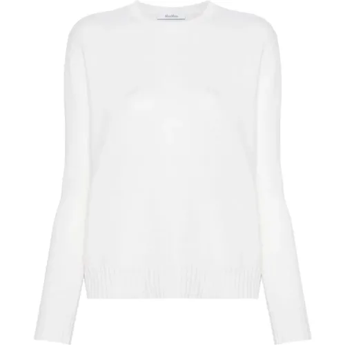 Weiße Kaschmir-Strickpullover , Damen, Größe: XS - Max Mara - Modalova