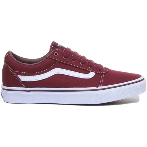 Canvas Sneaker Burgundy Retro Style , female, Sizes: 5 1/2 UK, 3 1/2 UK, 1 1/2 UK, 2 UK - Vans - Modalova