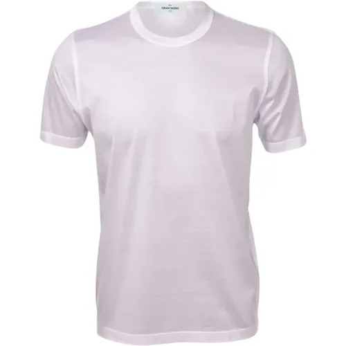 Casual Baumwoll T-Shirt , Herren, Größe: M - Gran Sasso - Modalova