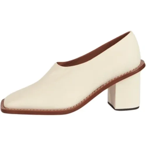 Square Toe Decolletè with 8cm Heel , female, Sizes: 6 UK, 7 UK, 6 1/2 UK, 4 UK - Plan C - Modalova