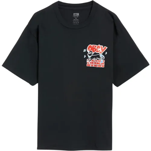 Printed T-Shirt , male, Sizes: M, L, S, XL - Obey - Modalova