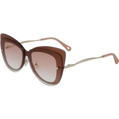 Stylische Sonnenbrille für Frauen , Damen, Größe: 63 MM - Chloé - Modalova