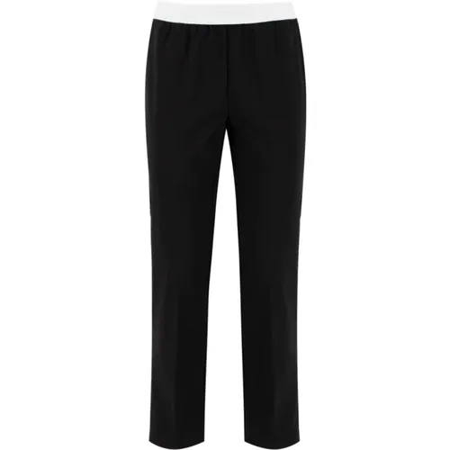 Stretch Cotton Trousers with Tailored Pleat , female, Sizes: L, M, XS - Ermanno Scervino - Modalova