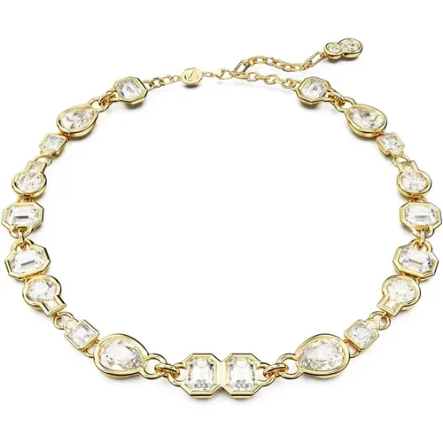 Imber White Gold-Tone Necklace , female, Sizes: ONE SIZE - Swarovski - Modalova