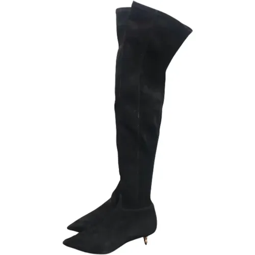 Pre-owned Suede boots , female, Sizes: 4 1/2 UK - Valentino Vintage - Modalova