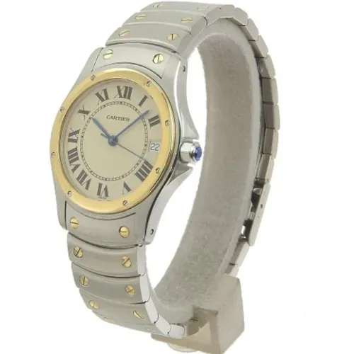 Pre-owned Metal watches , male, Sizes: ONE SIZE - Cartier Vintage - Modalova