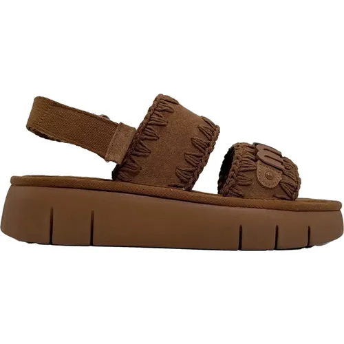 Flat Sandalen , Damen, Größe: 39 EU - Mou - Modalova