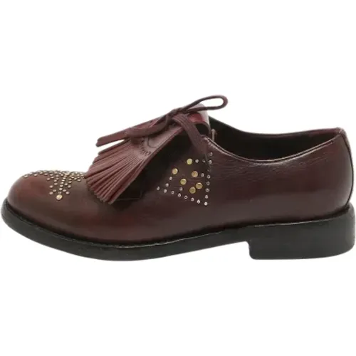 Pre-owned Leather flats , female, Sizes: 4 1/2 UK - Burberry Vintage - Modalova