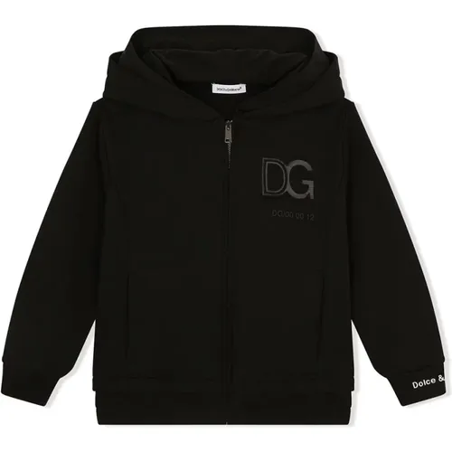 Logo Patch Reißverschluss Hoodie - Dolce & Gabbana - Modalova