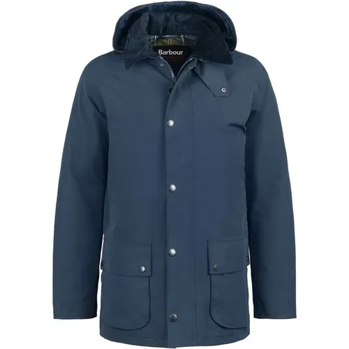 Blauer Wintermantel mit abnehmbarer Kapuze , Herren, Größe: 2XL - Barbour - Modalova