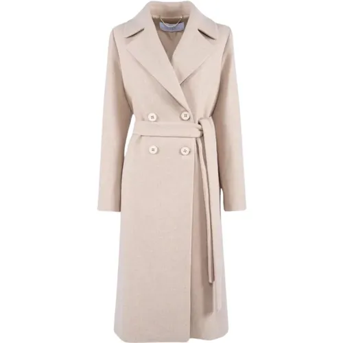Sophisticated Belted Coat , female, Sizes: S, M - Nenette - Modalova