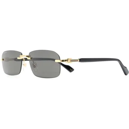 Gold Sunglasses with Original Accessories , male, Sizes: 56 MM - Gucci - Modalova