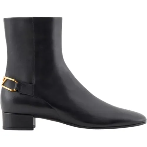 Klassische Lederstiefel , Damen, Größe: 37 EU - Emporio Armani - Modalova