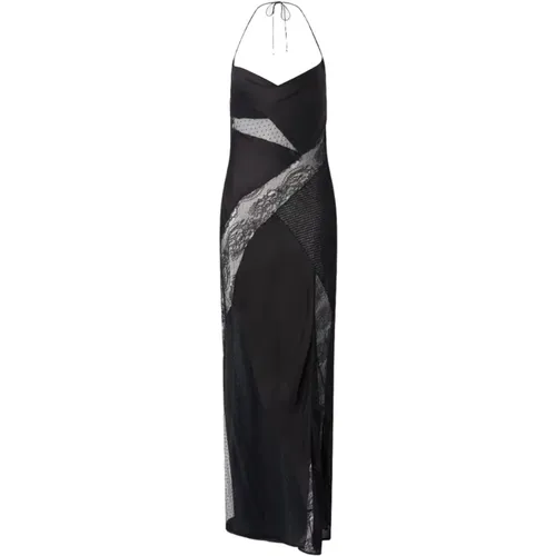 Elegant Lace Patchwork Maxi Dress , female, Sizes: S, XS, M - pinko - Modalova