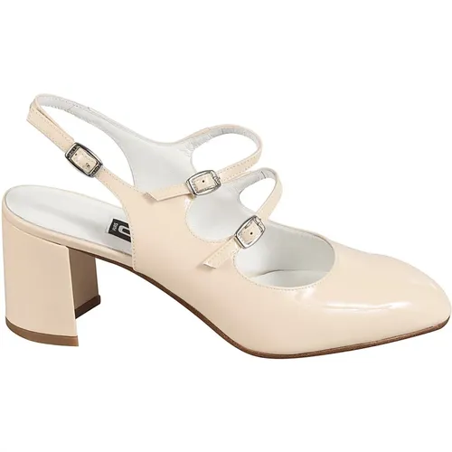 Nude Patent Absatz Pumps , Damen, Größe: 37 1/2 EU - Carel - Modalova